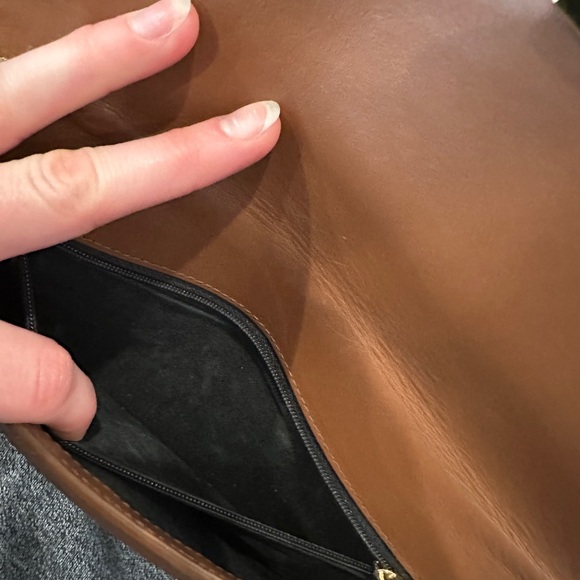 DeMellier Tokyo Raffia/Tan Brown Shoulder Bag Clutch Envelope - Picture 5 of 9